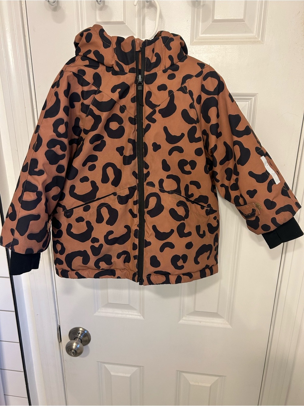 Zara girls 3-4T Leopard Print Puffer Jacket